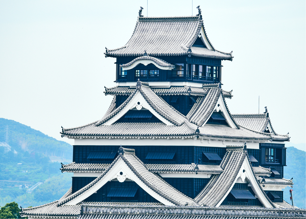 熊本城の天守閣の写真